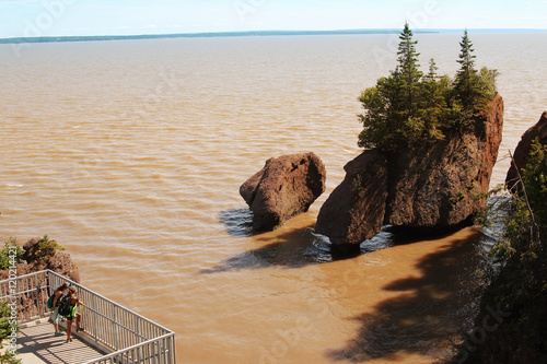 Backpackers at Hopewell Rocks