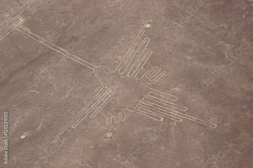 Nazca Lines seen from helicopter, Peru 