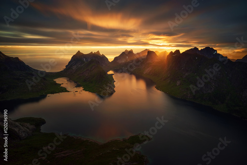 Kjerkfjorden Midnight Sun