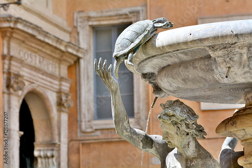 The famous fontain of Turtles in Rome, Italy