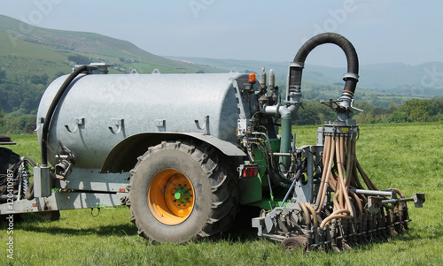 An Agricultural Farm Slurry Tanker with Shallow Injector.