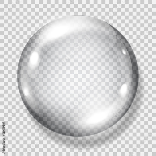 Transparent gray sphere. Transparency only in vector file
