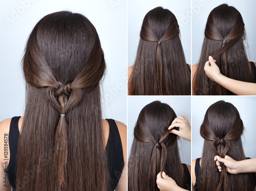 twisted heart hairstyle tutorial for long hair