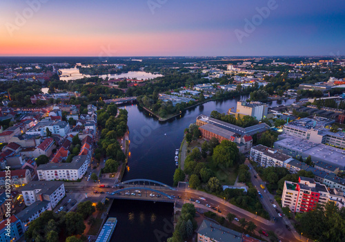 Berlin, Spandau, Aussicht auf Spandau-Bezirk von oben