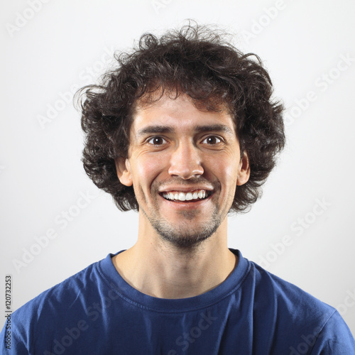 Excited young man portrait.