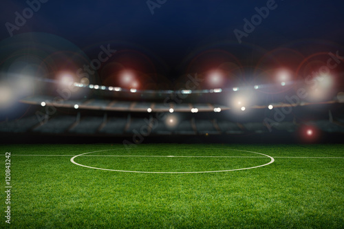 empty stadium in soccer field