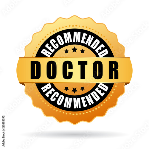 Doctor recommended gold icon