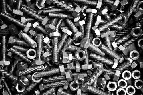 Background of many screws