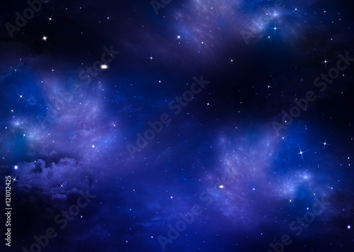 Starry sky, blue background