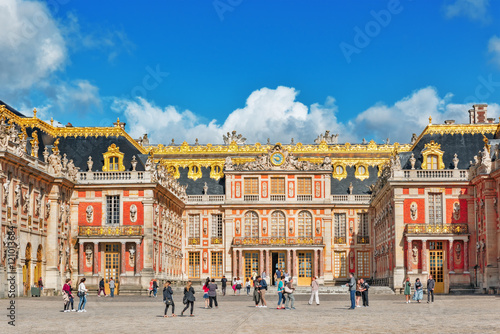 VERSAILLES, FRANCE - JULY 02, 2016 : Head (main) entrance with