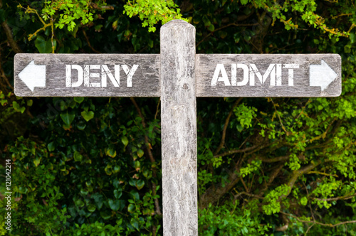 DENY versus ADMIT directional signs