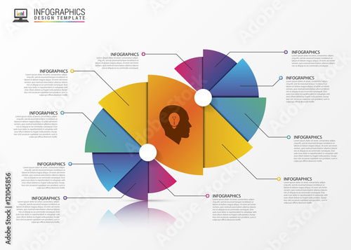 Abstract modern spiral infographics options banner. Vector