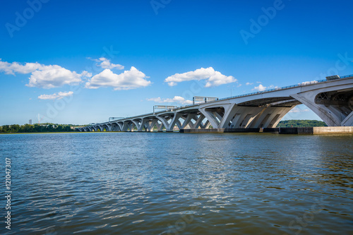 The Woodrow Wilson Bridge and Potomac River, in Alexandria, Virg