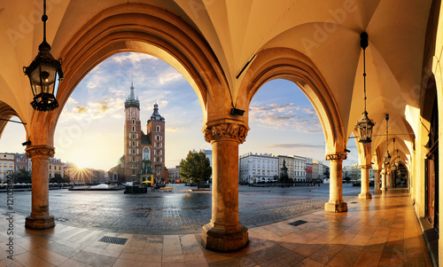Krakow at sunrise, Poland.