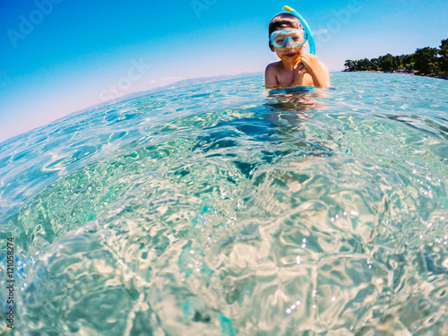 Snorkeler in vacation