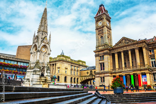 Chamberlain Square in Birmingham, UK