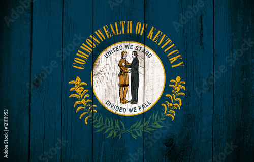 Wooden Flag of Kentucky