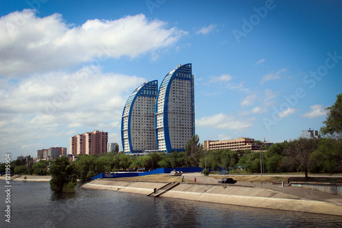 Tower on Volga river embamkment, Volgograd (набережная реки Волги, Волгоград), Russia