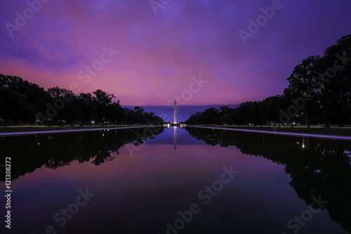 Sunrise Reflection at the Lincoln Memorial Reflecting Pool