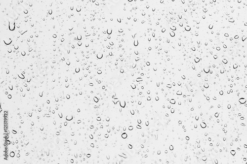 Water drops on glass.