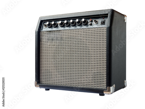 guitar amplifier isolated on white background