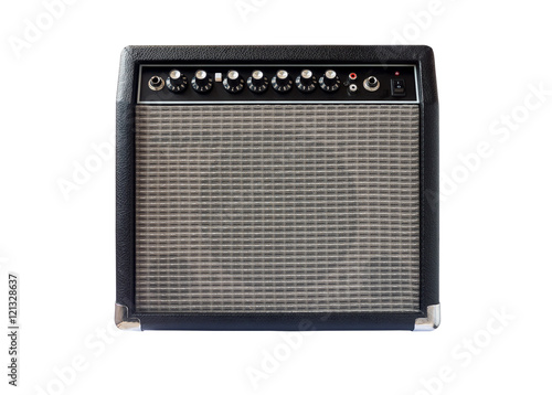 guitar amplifier isolated on white background