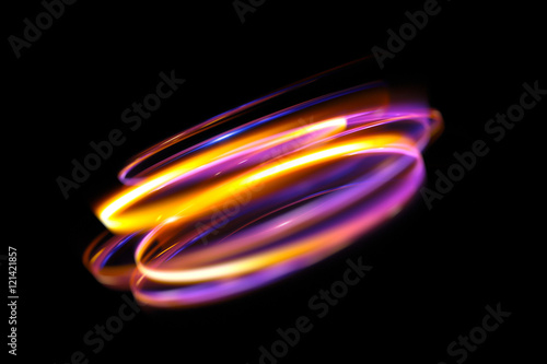 Glow swirl light effect. Circular lens flare. Abstract rotational lines. Power energy element. Space for message. 