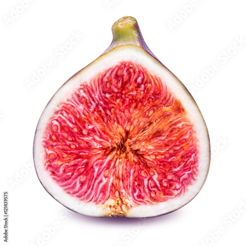 half fig isolated on a white background