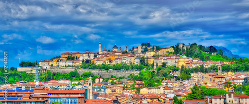 The city of Bergamo in Bergamo high