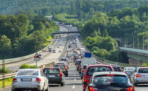 Stau auf der Autobahn