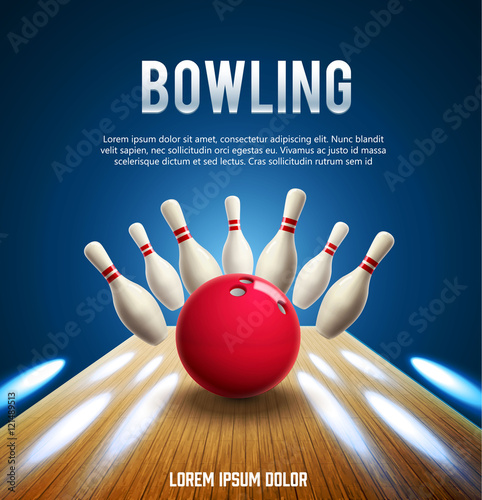 bowling realistic theme eps 10 