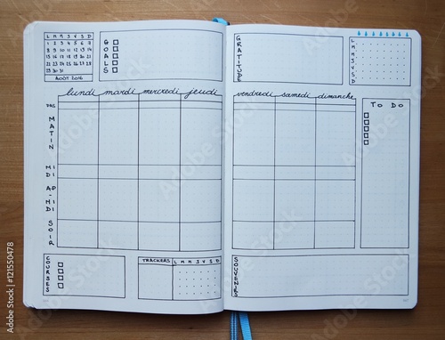 Le Bullet Journal - pages hebdomadaires