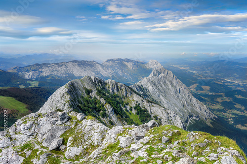 Anboto mountain range on sunny day