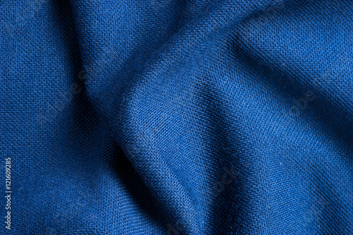 Texture and background of blue polyester fabric so beautiful.