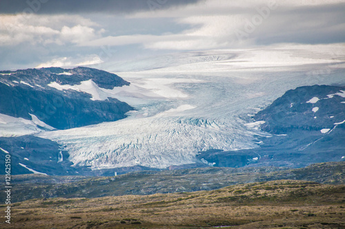 Glacier tongue in Norway Hardangerjøkulen