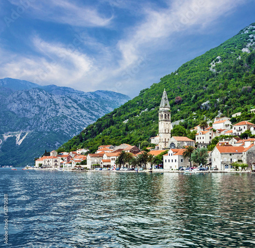 Perast, Kotor bay, Montenegro, Adriatic sea.