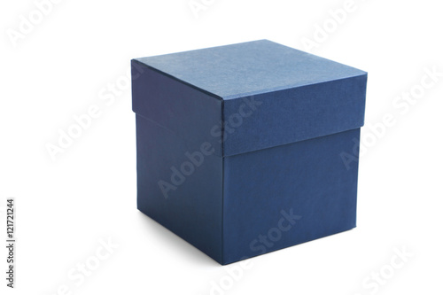 Blue box isolated on a white