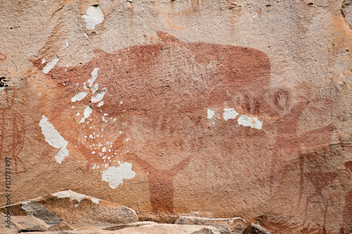 Ancient paintings at pha taem national park,Ubon Ratchathani Tha