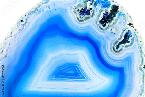 Abstract background - blue agate slice mineral