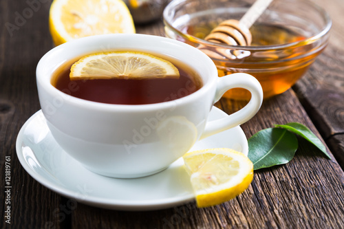 Tea with honey and lemon