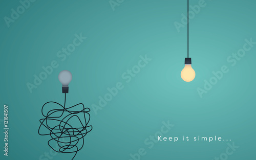 Keep it simple business concept for marketing, creativity, project management.