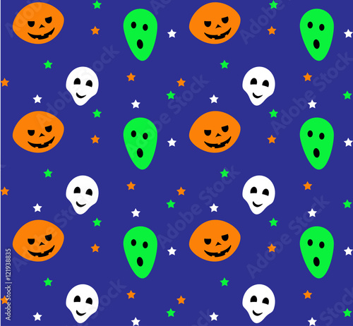 Seamless Halloween pattern. Vector illustration.