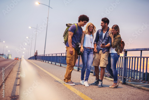 Friends traveling together