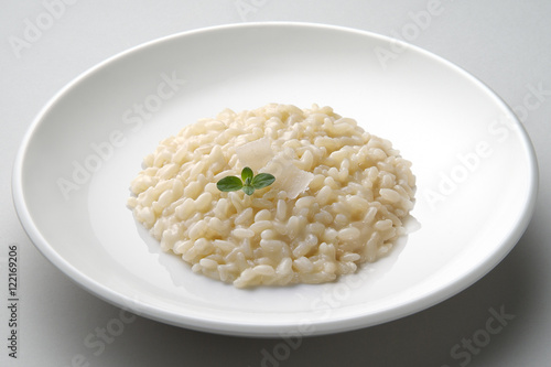 Dish of risotto with cheese