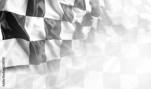 Checkered black and white racing flag background