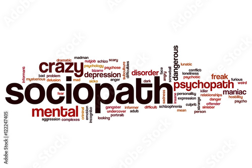 Sociopath word cloud