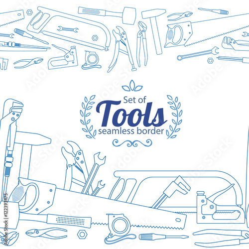 Seamless horizontal borders of repair tools