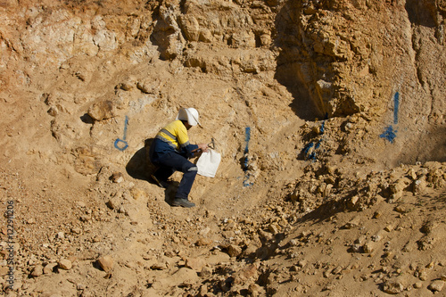 Geologist Sampling Rocks - Australia