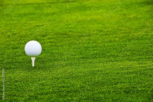 Golf ball on a tee