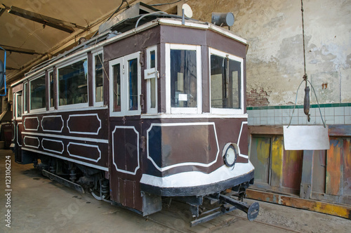 Tram. The old trams are in depot